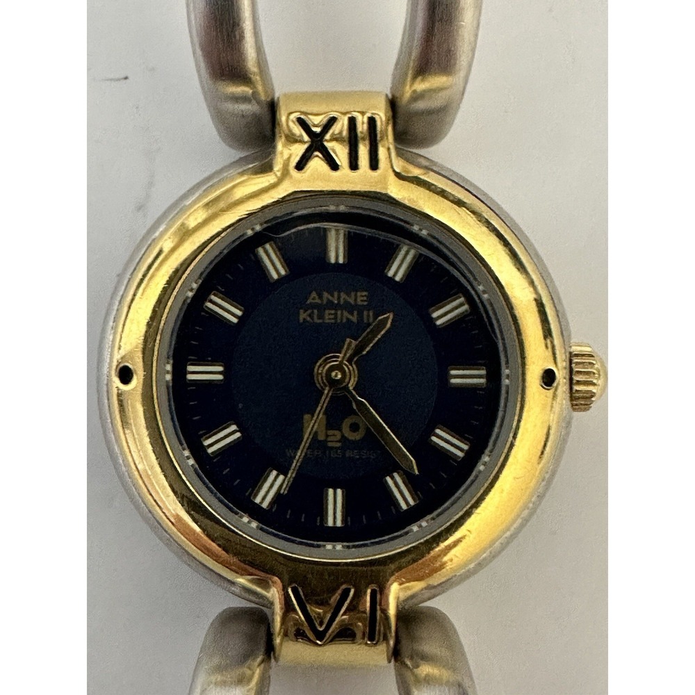 Anne Klein 10/2653-5 H2O New Battery 24MM 7.5" Silver Tone Womens Watch Q